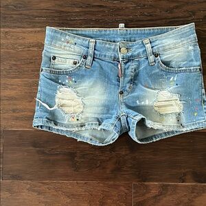 Dsquared2 Distressed Denim Women Shorts